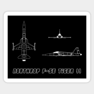 Northrop F-5E Tiger II (white) Sticker